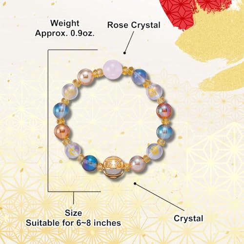 Japan money luck feng shui Daruma bracelet wealth friendship Japanese traditional lucky charm good fortune unisex 6-8 inches stretch4