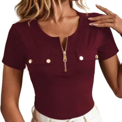 T-shirt d'été en tricot respirant à manches courtes