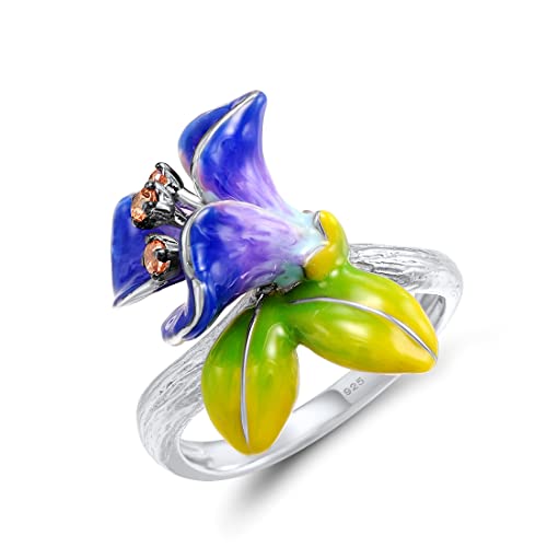 Bague de fête EKSED fleur Morning Glory pour célébrer vos éclats