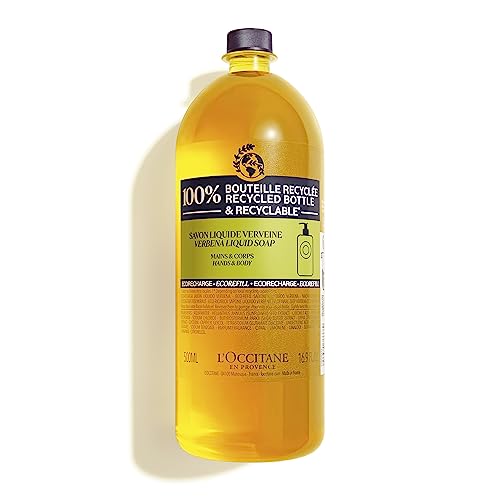 L'OCCITANE - Ecorrecarga Jabón líquido manos y cuerpo Karité Verbena - 500 ml - Fabricado en Francia