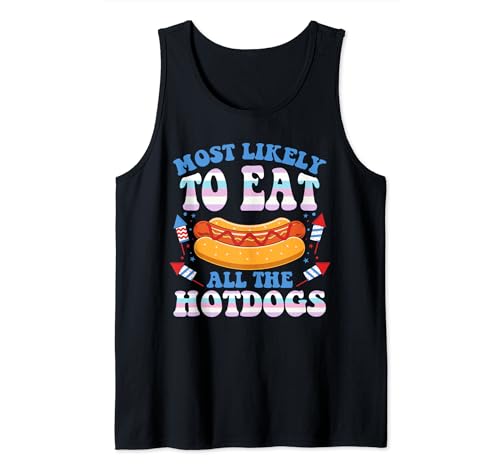 Más probabilidades de comer todos los hotdogs LGBT-Q Orgullo intersexual Camiseta sin Mangas