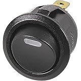 ロッカスイッチ ON-OFF DC12V・15A 発光色:アイスブルー シーソースイッチ 3215