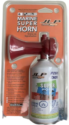 Air Horn – Large Size (8.3 oz), Loud 1 Mile Range, Meets EPA & USCG Standards – Great for Boat & Marine Safety, Ideal for Sporting Events Emergency
