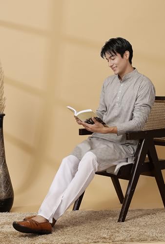 Image of Majestic Man Men's Cotton Regular Fit Casual Kurta