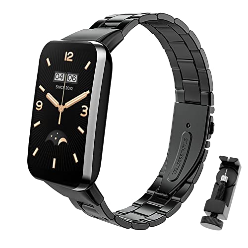 SenMore Bracelet en Métal Compatible avec Xiaomi Band 7 Pro Bracelets de Remplacement en Acier Inoxydable Bracelets en Métal pour Xiaomi Mi Band 7PRO Bracelet de Montre Intelligente Cover