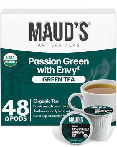 Image of Maud's Organic Passion Green Tea Pods, 48ct