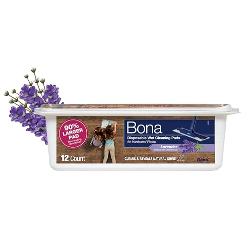 Image of Bona® Disposable Wet Cleaning Pads for Hardwood Floors, Lavender Scent