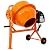 Montary Cement Mixer with Wheels and Stand, 3 Cu. Ft Electric Concrete Mixer Machine, 110v AC Motor Portable Power Cement Mixers for Mortar, Stucco and Fodder, Orange
