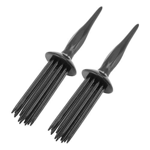 BRRNOO 2 Peines para Rizar, Peine Enrollable, Herramienta de Peinado Esponjosa con 17 Dientes Redondeados, Puntiaguda para Salón de Peinado Rizado, Material Plástico Profesional Apto