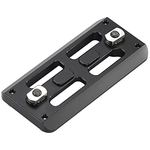 SHINEWEE Arca Dovetail Rail Compatiable with M-LOK System,Tripod Mount Arca Adapter,Quick Release on Tripod Ball Head for Hunting,Hands-Free on Tripod, 2 Slot Interface Cover