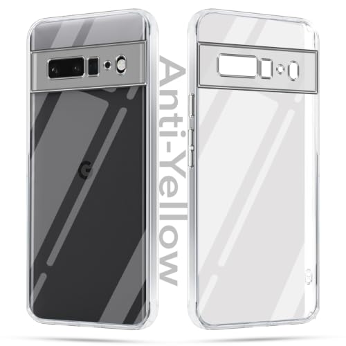 Image of Jkobi Lifetime Anti-Yellow Clear Back Cover Case for Google Pixel 6 Pro (Sleek Hard Crystal | Shockproof and Camera Protection)