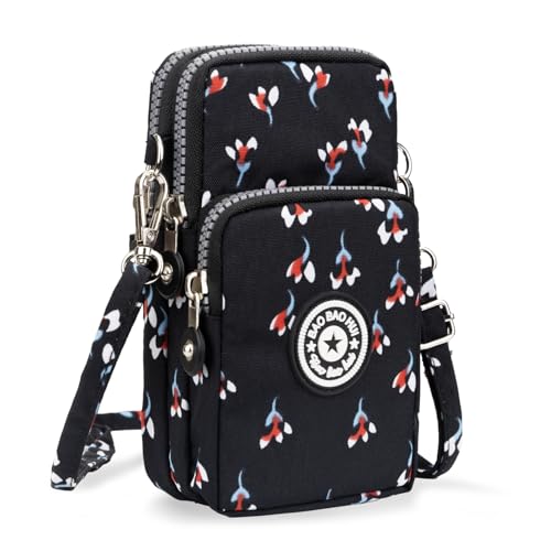 Bolsa transversal pequena para mulheres, mini bolsa de celular carteira com alça ajustável sobre o ombro, Narciso, Small