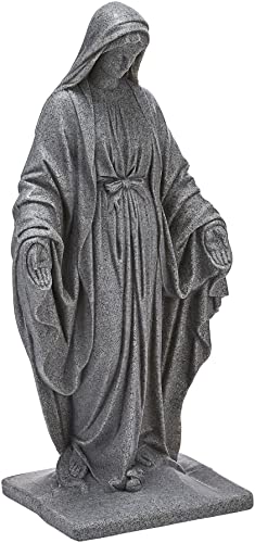 EMSCO Group Virgin Mary Statue – Natural Appearance – Made of Resin – Lightweight – 34” Height