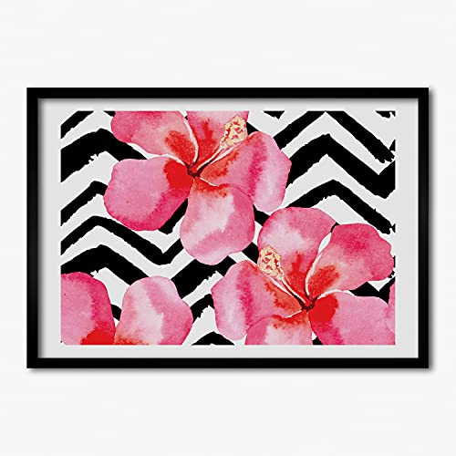 Cadre photo Fleurs Hawaïennes 70x50 cm Tulup pour illuminer votre salon