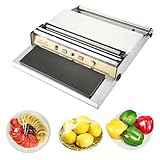 Diseñado cuidadosamente: Puede usarse húmedo o seco para una fácil preservación de la frescura. La temperatura de la placa de calentamiento se puede ajustar en cinco configuraciones diferentes. Un botón negro en el lateral permite ajustar fácilmente la tensión del film plástico (se vende por separado).
