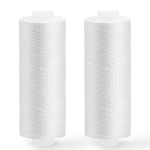 ZMAAGG Sewing Thread 200 Yards Per Roll White Thread for Sewing Polyester Threads for Sewing Machine Hand Stitching Embroidery