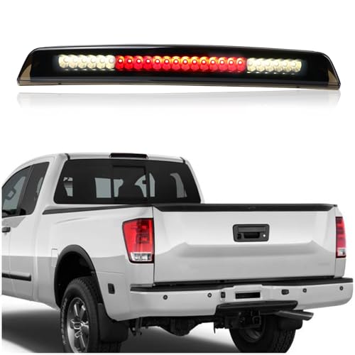 KEEGTBOX High Mount Stop Lamp LED Third Brake Light Compatible with 2004-2015 Nissan Titan 2005-2016 Frontier Truck Rear Center LED 3rd Brake light Replacement (SMOKED)