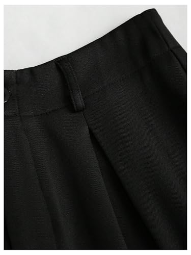 GORGLITTER Women's Low Rise Dress Pants Dressy Casual Wide Leg Straight Leg Pants Trousers Work Business Outfits3