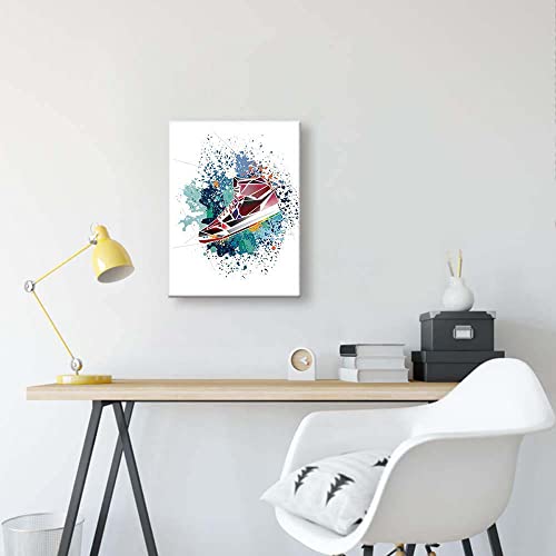 Mosimin Gym Shoes Canvas Art Sports Themed Wall Art For Boys Room Wall Decor,Gift For Boys, Son,Grandson, Nephew. 11.5"X15" #TOP3