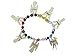 Bracelet with Seven Archangels Silver-tone Charms Angels Pulsera de los Siete Arcángeles