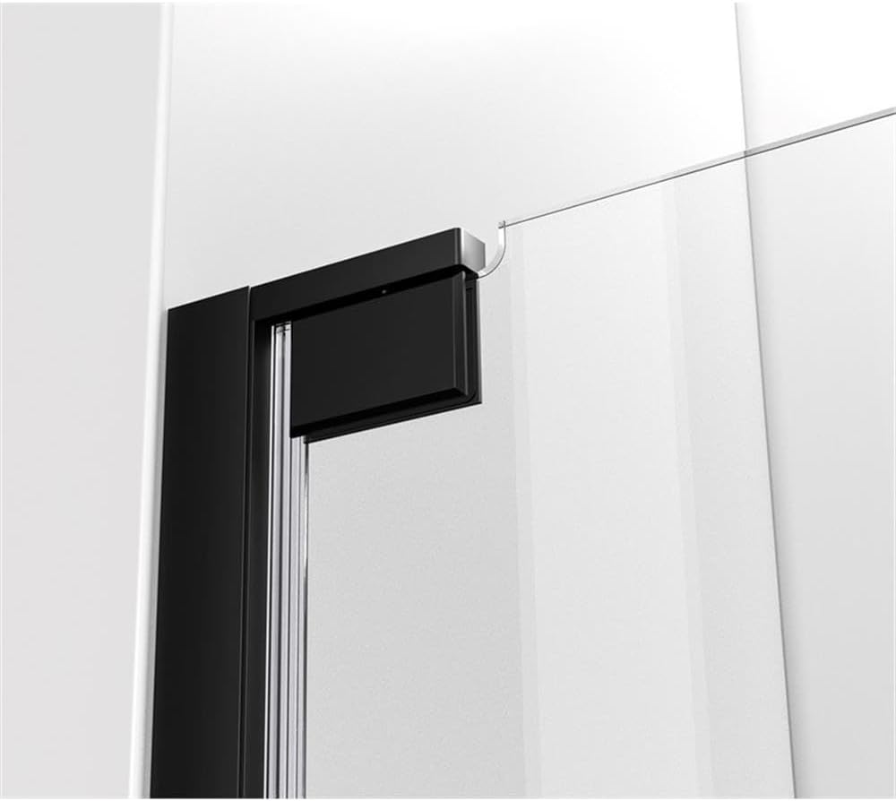 Elegant Kitchen and Bath Carson 48x72 Aluminum Shower Door in Black