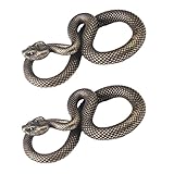 Design authentique : lot de 2 figurines serpent en bronze de haute simulation fabriquées dans un style vintage, parfaites pour les collectionneurs et les amateurs