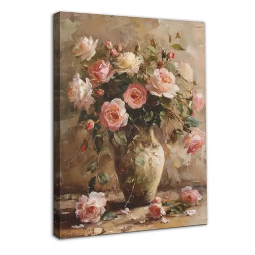 Dazzlewall Framed Vintage Flower Wall Art Decor, French Country Floral Canvas Wall Art for Bedroom Living Room Decor 12x16 in Dazzlewall Framed Vintage Flower Wall Art Decor, French Country Floral Canvas Wall Art for Bedroom Living Room Decor 12x16 in