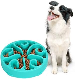 SUOSDEY Slow Eating Dog Bowl Slow Feeder,Pet Interactive Feeder Stop Bloat Dog Bowl Healthy Eating Food Water Bowl&Dishes Non Slip Free Toxic for medium/small dog