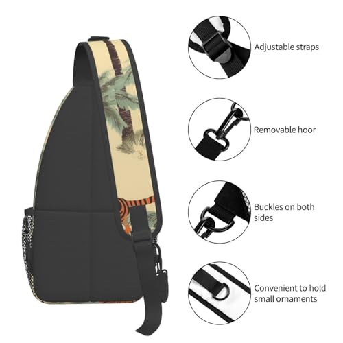 Mochila Pequeña Tipo Bandolera Negra para Senderismo miniatura 5