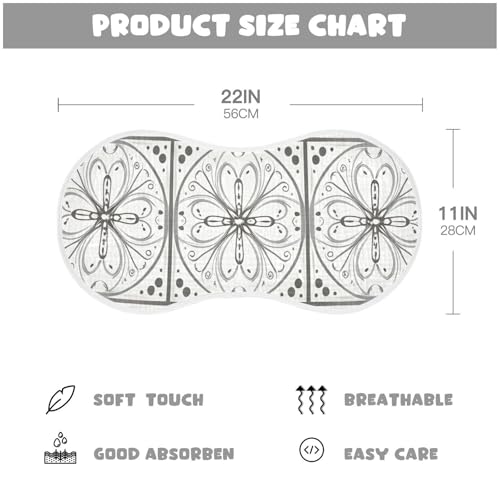 2 Pack Gray and White Muslin Burp Cloths Cotton Absorbent Baby Burping Rags for Boys Girls Soft Newborn Burp Bibs, 22 x 11 Inch4