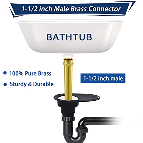 Upgrade Freestanding Tub Drain Rough-In Kit For Freestanding Bathtub, With Brass Pipe And Abs Pipe - Cupc Certification #TOP3