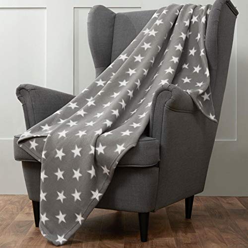 Dreamscene Sofa Bed Throw Blanket Soft, Warm & Fluffy, Printed Star Grey Design, Bedroom & Living Room Accessory, Wholesale Set of 10, 120 x 150cm - Cosy Home Interiors Dreamscene Sofa Bed Throw Blanket Soft, Warm & Fluffy, Printed Star Grey Design, Bedroom & Living Room Accessory, Wholesale Set of 10, 120 x 150cm - Image 4