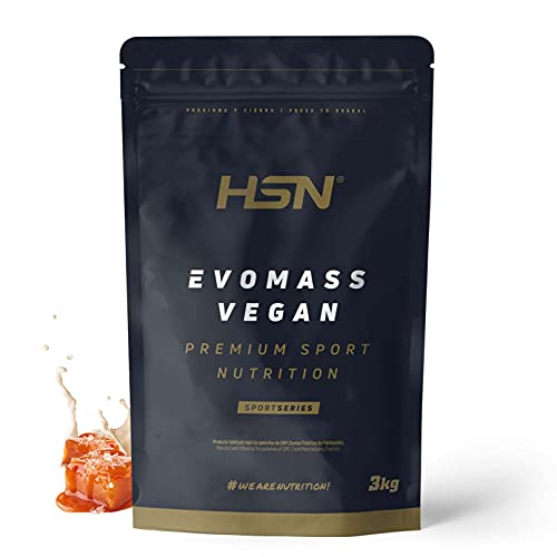 Batido de Carbohidratos y Proteínas Vegano de HSN Evomass Vegan | Sabor Caramelo Salado 3 Kg = 30 Tomas por Envase | Harina de Arroz + Proteínas Vegetales, Creatina | No-GMO, Sin Gluten Batido de Carbohidratos y Proteínas Vegano de HSN Evomass Vegan | Sabor Caramelo Salado 3 Kg = 30 Tomas por Envase | Harina de Arroz + Proteínas Vegetales, Creatina | No-GMO, Sin Gluten