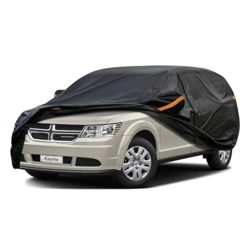 Kayme SUV Car Cover Fit for Dodge Journey (2009-2025) Automobiles All Weather Waterproof, Outdoor Cover Sun Rain Protection, with Lock and Zipper Door
