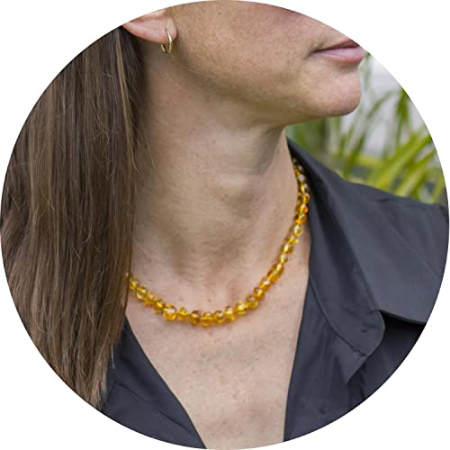 Colar de âmbar báltico para adultos – dor de cabeça, enxaqueca, sinusite, artrite, túnel do carpo, a