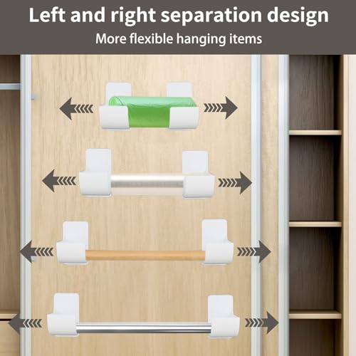 Boîte Rangement Papier Alu 4 Pièces - Étagère Murale Adhésive Pour Porte de Placard de Cuisine et Garde-Manger - Fixation Murale Pour Papier Sulfurisé Blanc – vue 2