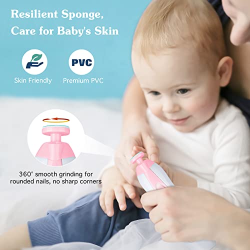 Aparador Lixa De Unha Elétrica Bebê Cortador Unha - rosa