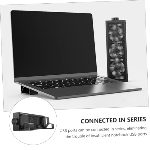 Base para notebook cooler con ventiladores magnéticos Toddmomy miniatura 3