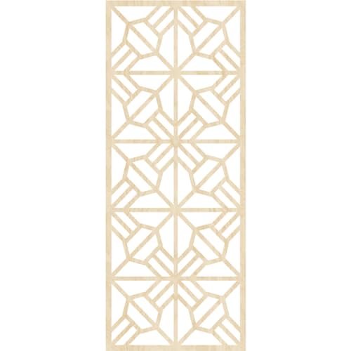 Image of 11 3 /8 inchW x 29 3 /8 inchH x 3 /8 inchT Auburn Decorative Fretwork Wood Wall Panels, Birch