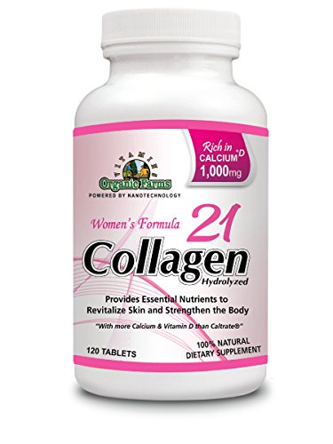 Collagen 21 Hydrolyzed, Collagen for Women - Joints, Strengthens Bones & Skin - Collagen WomenΓΒ΄s Formula 100% Natural Highly Concentrated - Collagen Pills Rich in Calcium & Vitamin D, 120 Tablets Collagen 21 Hydrolyzed, Collagen for Women - Joints, Strengthens Bones & Skin - Collagen WomenΓΒ΄s Formula 100% Natural Highly Concentrated - Collagen Pills Rich in Calcium & Vitamin D, 120 Tablets