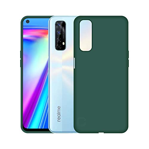 Image of Case Creation Luxurious OG Series for Realme 7 Case Cover,Anti-Dirty Slim Case Frosted Matte Cute Candy TPU Raised Bezel (Splash of Color) Back Cover for Realme7 -Lake Green