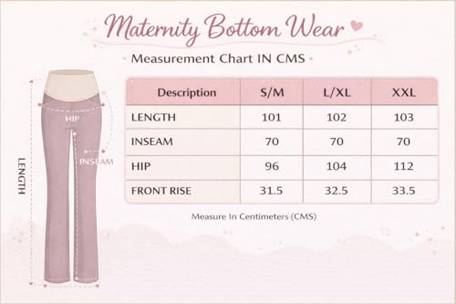Image of Mama & Bebe Maternity Knitted Track Pants for Women | Stretchable Pregnancy Trousers with Adjustable Waistband | Soft Comfortable Maternity Joggers, Lounge Wear & Bottom Wear for Daily Use