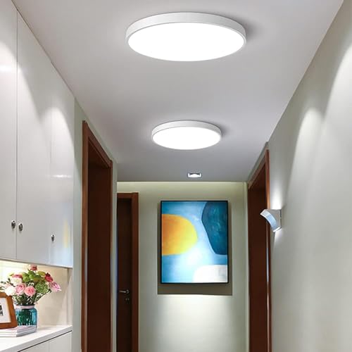 Luminaire ronde métal acrylique LED haut de gamme au fini bleu contemporain - 6