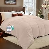 Utopia Bedding Edredón Acolchado 220x240 cm, Relleno Nórdico 200 gr/m² en 100% Microfibra (Beige)