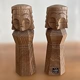 網走刑務所 刻印付き アイヌ 木彫り 置き物 ニポポ人形 こけし 2対