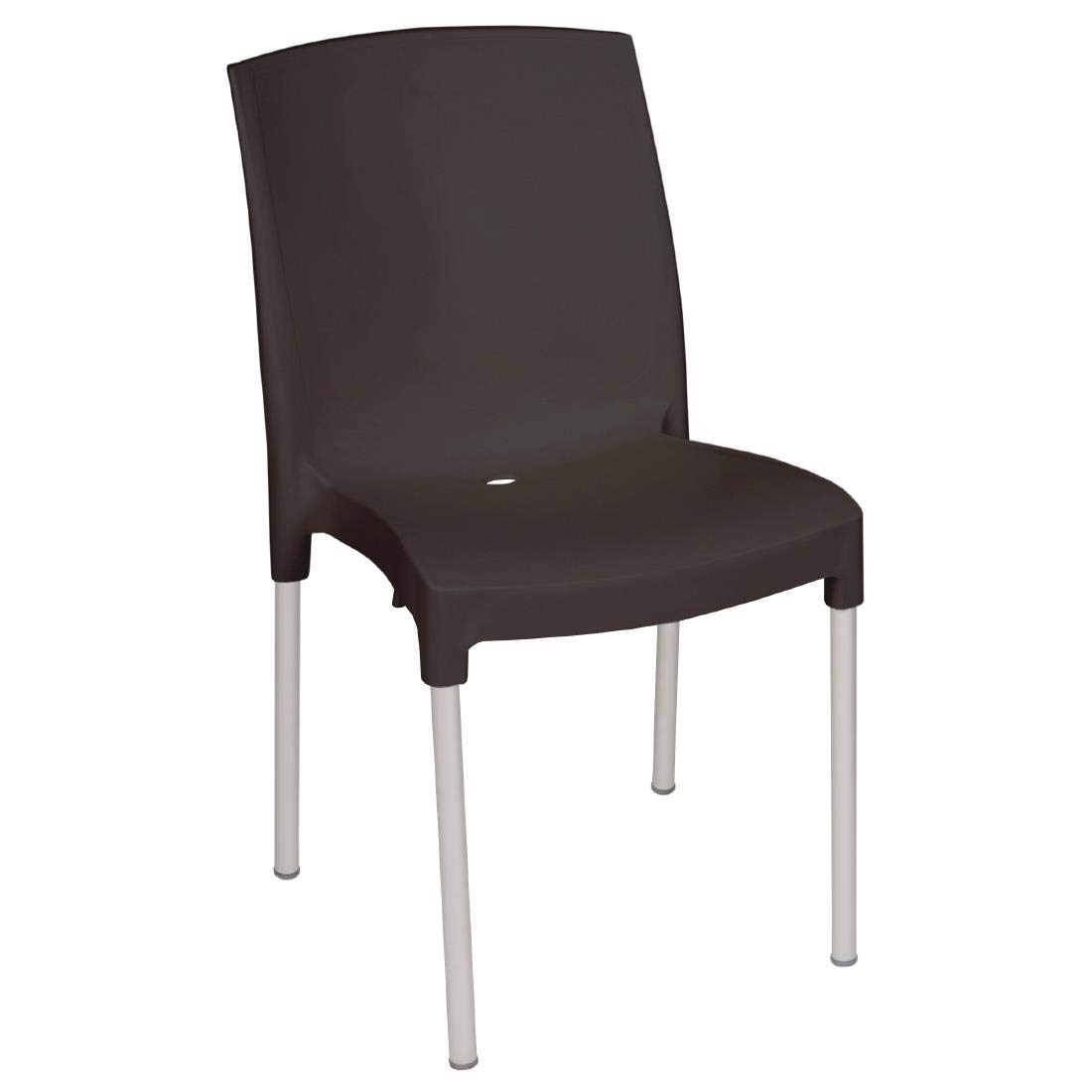 Chaises empilables Bolero GJ976 avec structure renforcée en acier noir