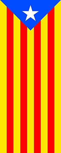 Drapeau Estelada Blava 120x300 cm vertical pour mât et pavoisement extérieur