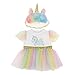 WENTS Ropa para Muñeca Vestido 2PCS Ropa de Muñecas para New Born Baby Doll Unicornio Vestidos para Muñeca Hechos para Muñecas de 18 Pulgadas