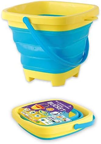 Foldable Beach Bucket, Bucket Bucket Sand Buckets Silicone Collapsible Bucket, for Kids Beach Play Camping Gear Water and Food Pitcher, Camping image 4