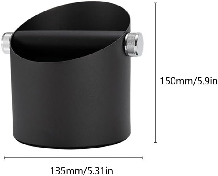Coffee Box Stainless Steel Espresso Box Nonslip Ground Boxes Beveled Bin Kitchen